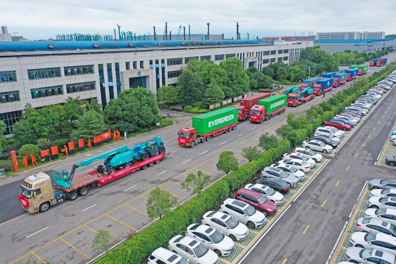 深化全球布局，加速出海步伐！山河智能高空機(jī)械設(shè)備海外訂單大型發(fā)貨儀式圓滿(mǎn)舉行