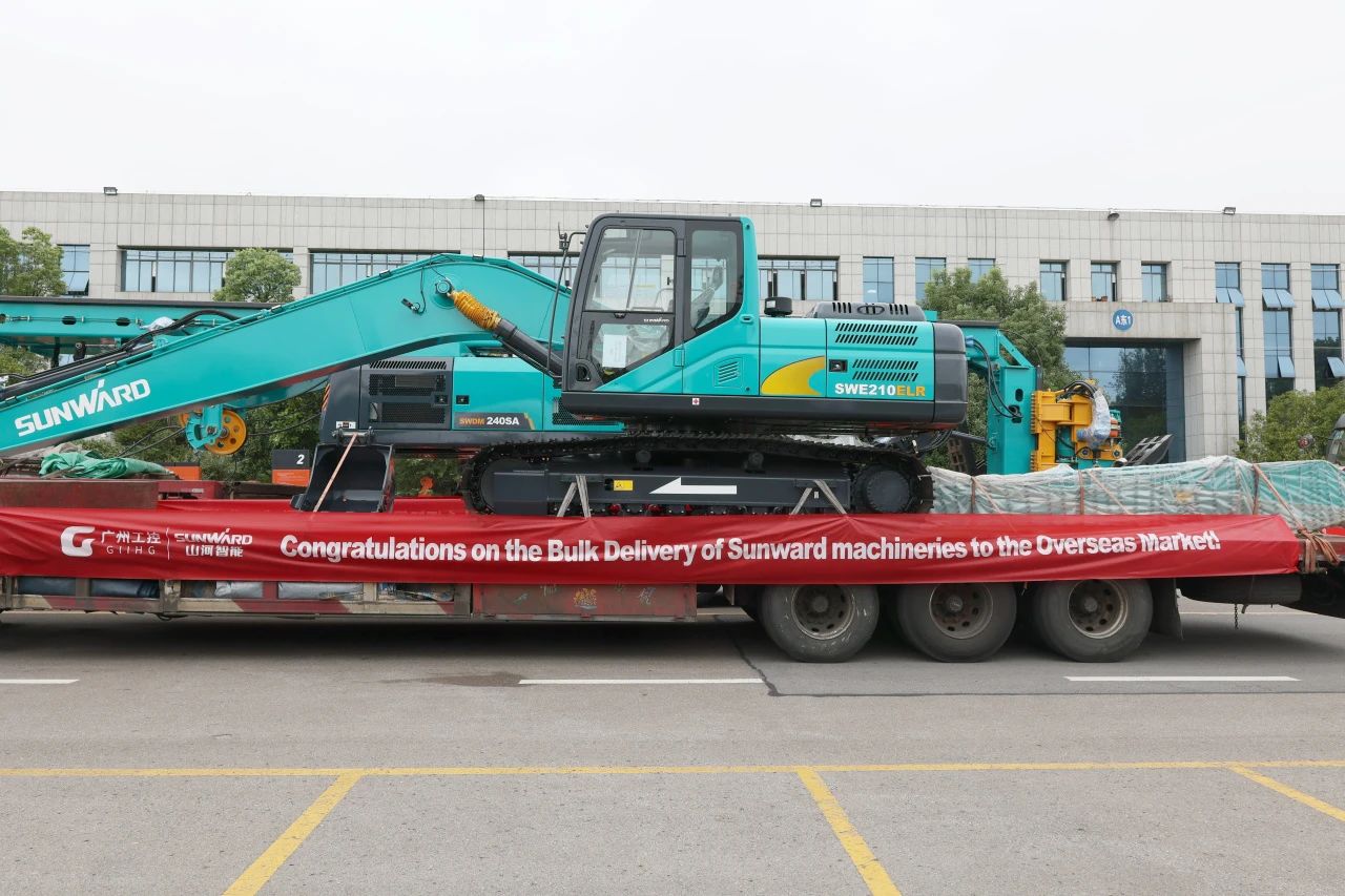 持續(xù)進(jìn)軍國際市場！山河智能近百臺設(shè)備集中發(fā)貨