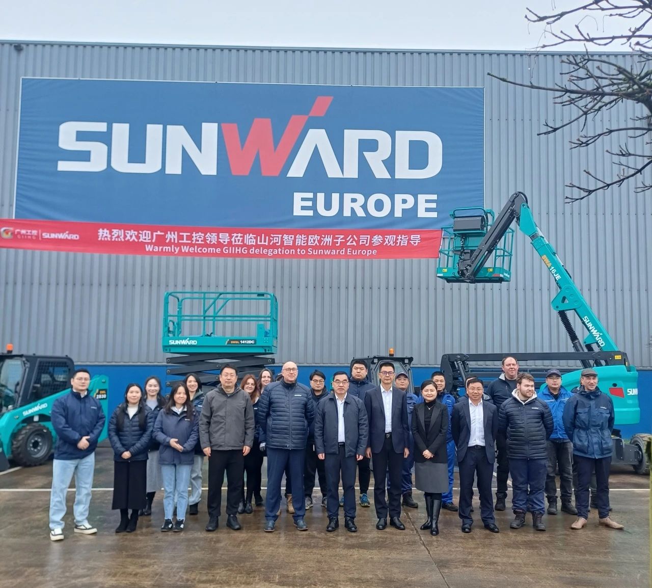 廣州工控集團總經(jīng)理王福鑄率隊考察山河智能歐洲子公司